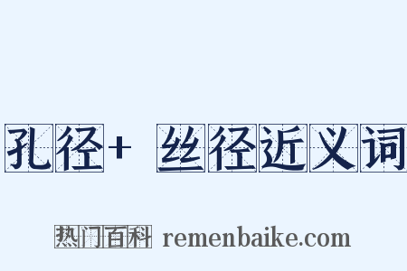 孔径+丝径近义词是什么意思的图片
